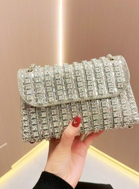 抖音同款女士水钻包手提单肩斜挎三用轻奢小众高级感超火高端大气