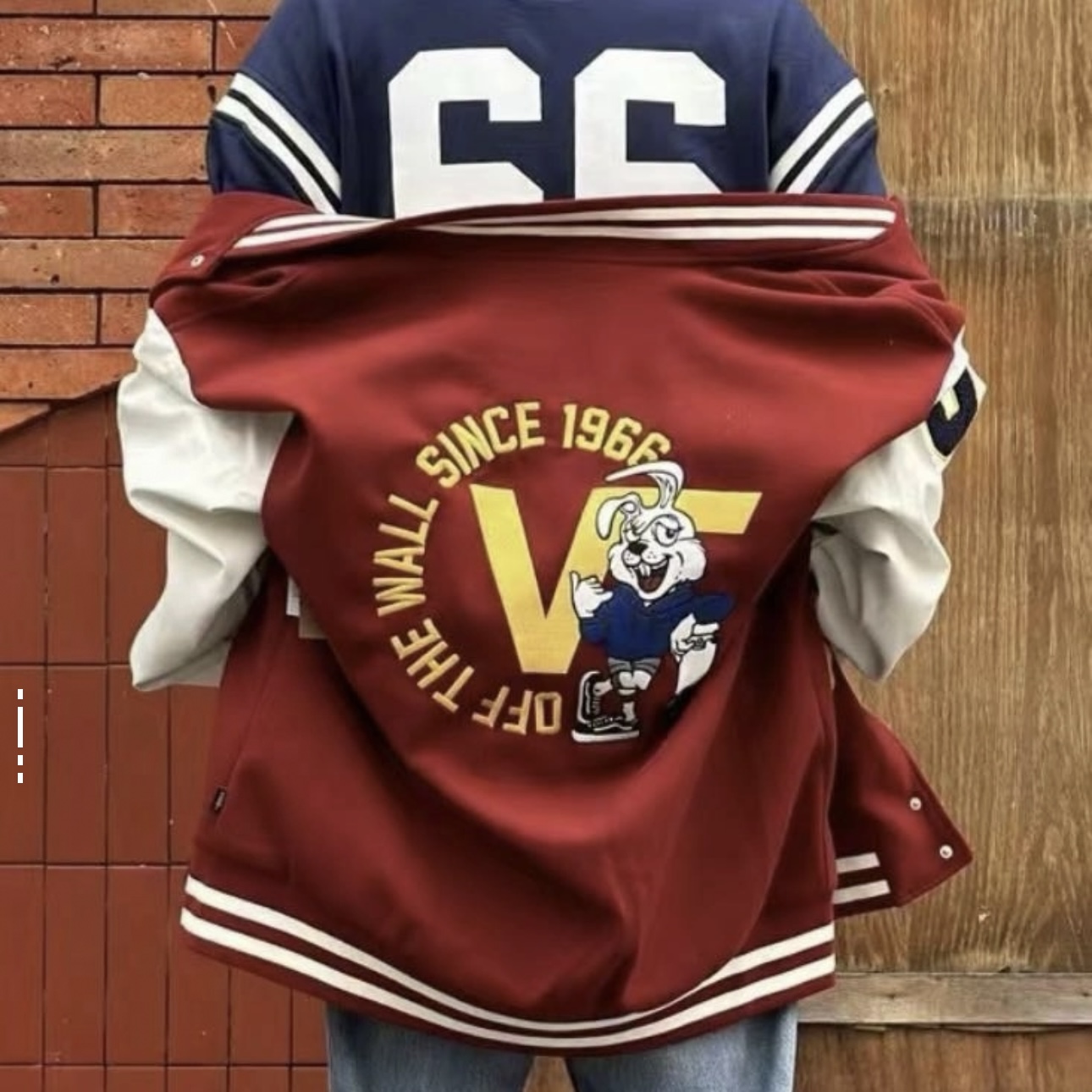 Vans 舒适美式复古学院风条纹长袖夹克 男女同款VN000RT4BQS