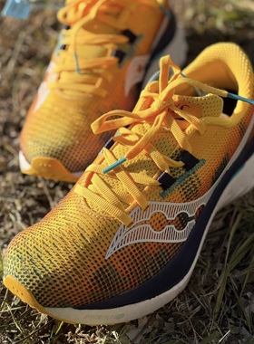 SauconyEndorphinSpeed啡速4尼龙马拉松跑步鞋女黄白兰S10940-77