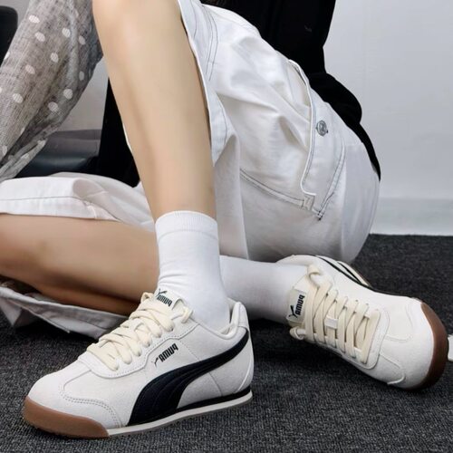 PUMA彪马 TURINO 舒适百搭贴贴鞋经典复古板鞋米色410481-01