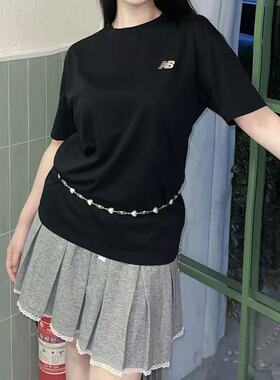 New Balance SS25 美式复古舒适透气休闲短袖T恤 AMT52330-BK