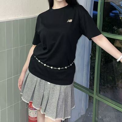 New Balance SS25 美式复古舒适透气休闲短袖T恤 AMT52330-BK