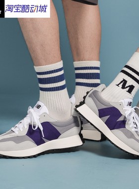New Balance NB 327 低帮 运动跑步鞋男女同款 灰蓝MS327FC