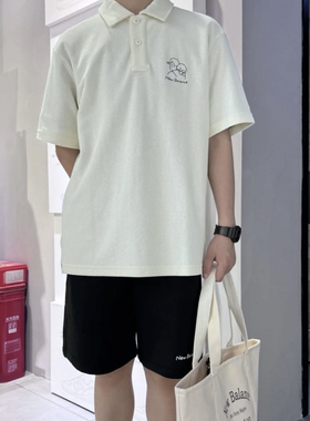 New Balance 向心生活插画系列 印花透气T恤象牙白NFE27031-IV