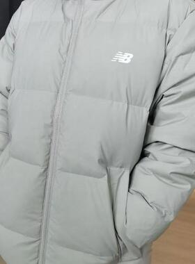 New Balance 纯色休闲运动面包羽绒服男女同款卡其色AMJ34324-SEN