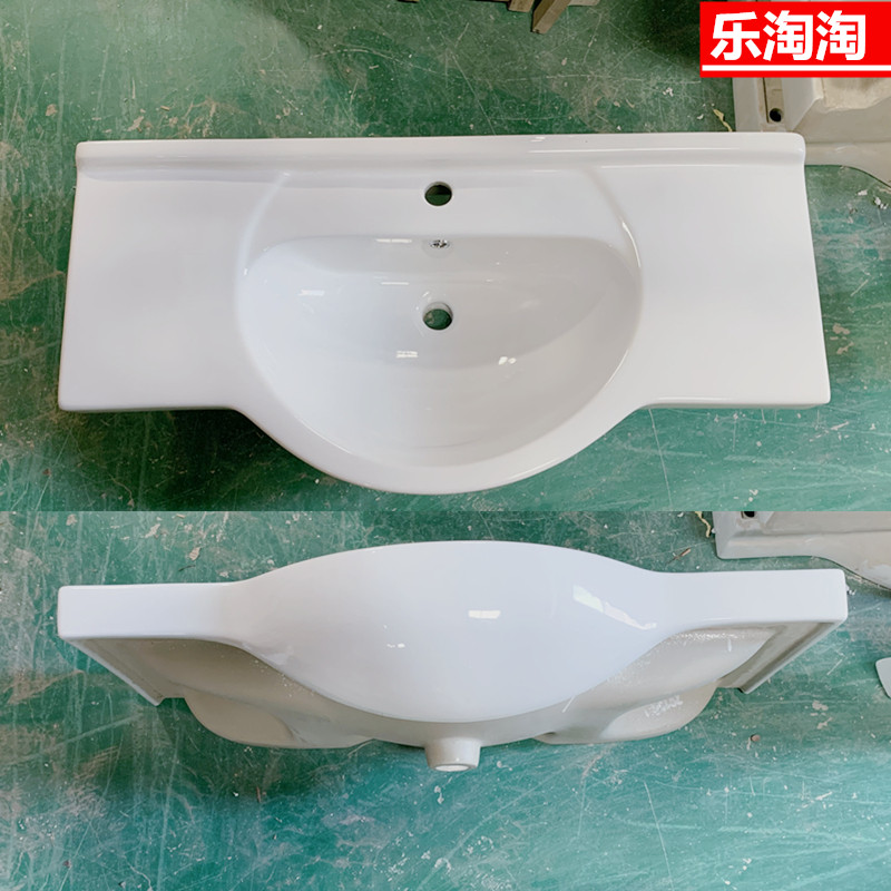 半嵌入台上盆大肚子浴室柜盆陶瓷台盆一体面盆洗脸洗手盆单盆更换