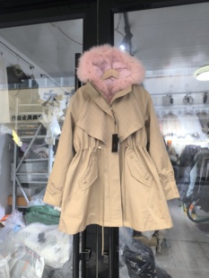 2025冬装新款韩版百搭宽松狐狸毛帽子中长款兔毛皮草派克服外套女