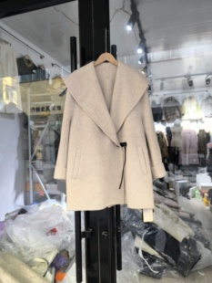 秋冬新款韩版时尚百搭双面呢羊毛大衣女中装长款宽松显瘦毛呢外套