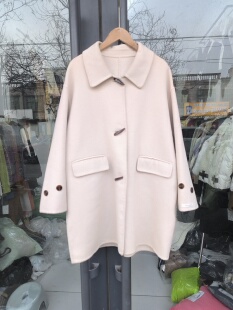 2025冬季新款宽松双面绒外套女韩版中长款小个子双面大衣品牌清仓