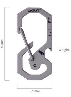 钛爱玩 钛合金汽车钥匙扣男士腰挂锁匙扣挂件创意多功能快挂简约
