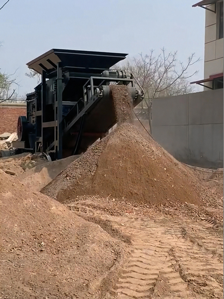 鹅卵石破碎机制砂机大型工业移动建筑垃圾煤炭粉碎机箱式碎石机械 机械设备 破碎机 原图主图