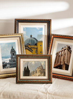 复古怀旧摆台相框5五6六7七8八10轻奢加洗照片框A4寸美式画框挂墙