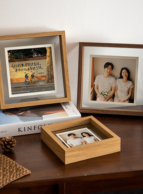 源头工厂双面透明相框摆台6寸8字画书法摆件真玻璃展示架照片画框