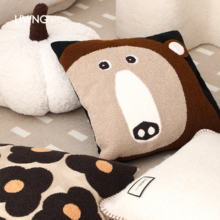 LIVING 可爱动物艺术抱枕客厅沙发靠垫儿童房大靠枕 inc.动物王国
