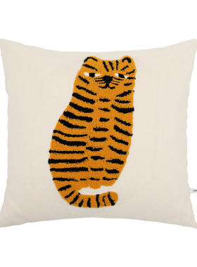 LIVING inc.大猫 卡通老虎抱枕客厅沙发靠枕套儿童房卧室可爱靠垫