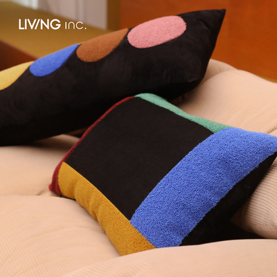 LIVING inc.边序 长条方形几何中古风多巴胺沙发床头上腰靠垫抱枕