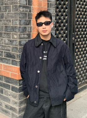 PD正确暗夜蓝定制口袋工装夹克猎装外套李现侃爷同款三角复古法工