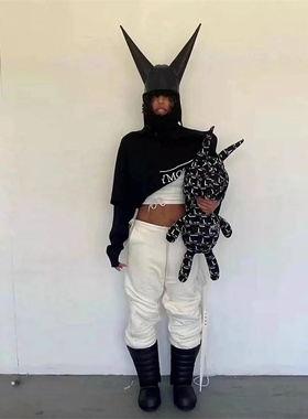 Anonymous Club 刺绣Polo领假两件卫衣连帽衫 Opium Playboicarti