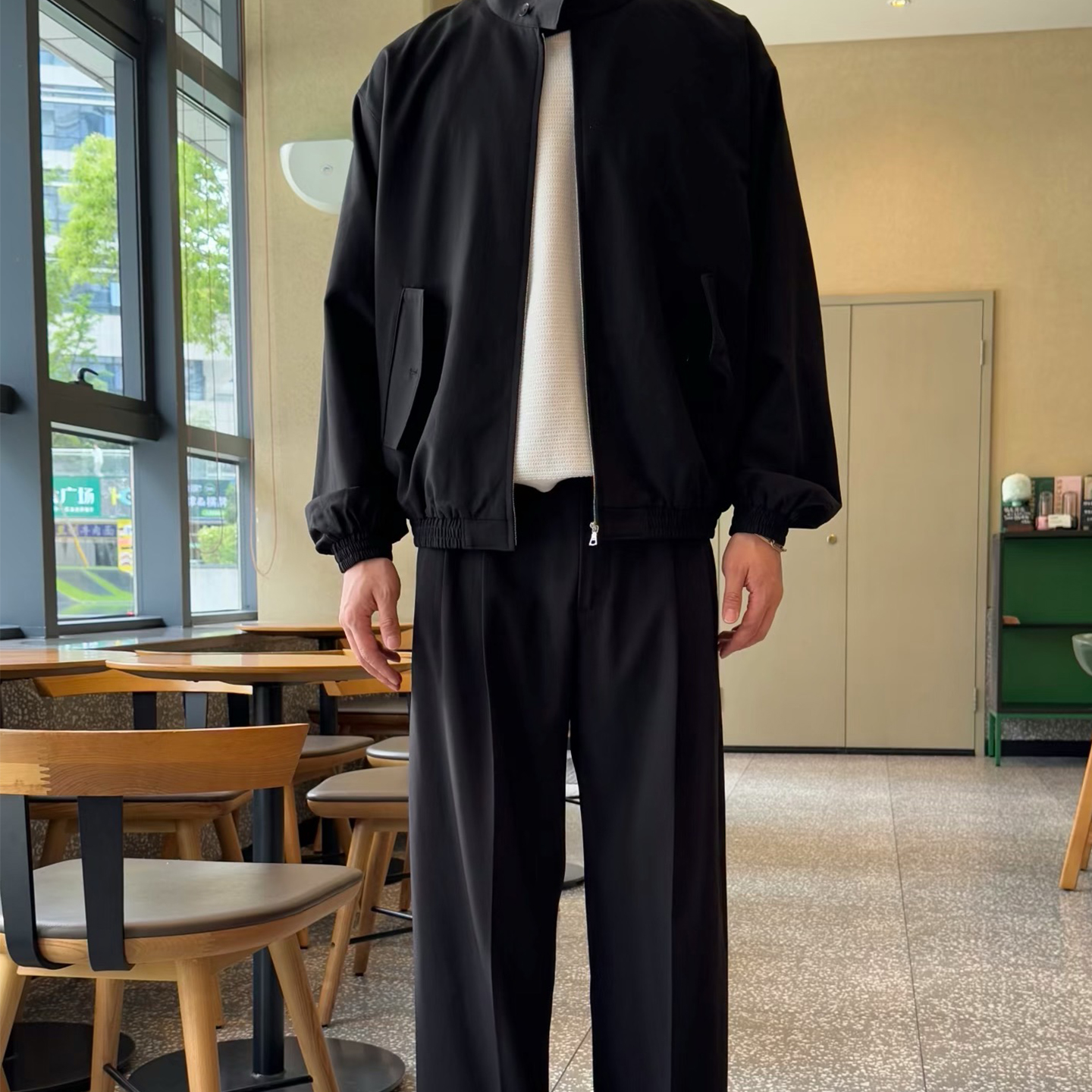 auralee超薄30澳毛经典干部老钱哈灵顿夹克外套老钱极简静奢高端