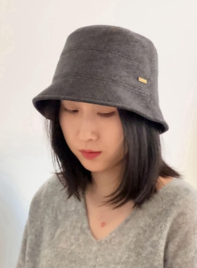 平顶盆帽渔夫帽秋冬显脸小洋气