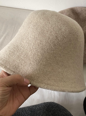 羊毛ins风女士渔夫帽盆帽水桶帽