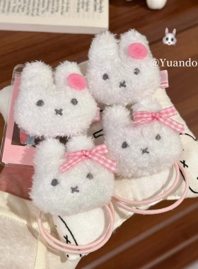 少女奶呼呼米菲兔蝴蝶结发圈发夹