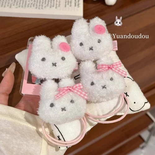少女奶呼呼米菲兔蝴蝶结发圈发夹