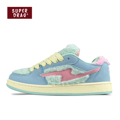 原创日系毛绒低帮板鞋女