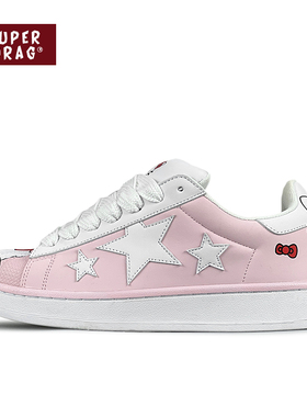 超拽SUPERDRAG贝壳头凯蒂猫低帮板鞋女ins潮日系学生百搭休闲鞋子