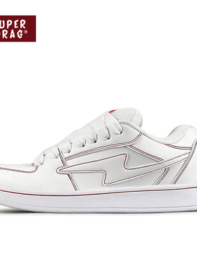 超拽SUPERDRAG 面包鞋原创百搭闪电板鞋男女复古情侣休闲鞋子潮