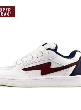 超拽SUPERDRAG面包鞋原创闪电鸳鸯板鞋男女ins潮复古情侣休闲鞋子