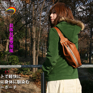 手机包图纸 牛皮晨练包运动包版型 皮革胸包挎包皮具设计出格纸样