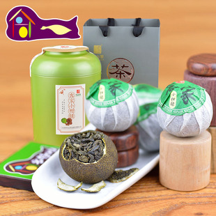 梅州客家马山小柑绿茶马图山高山茶叶陈皮桔子茶新会小青柑