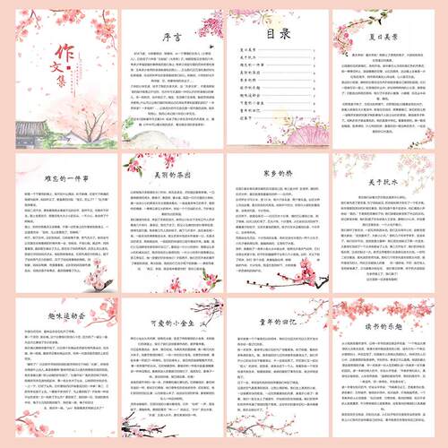 作文集排版班报word作文秀作品展文章报纸美化封面设计代做册子图