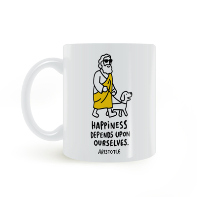 幸福取决于我们自己-亚里士多德 哲学马克杯陶瓷欧美简约水杯