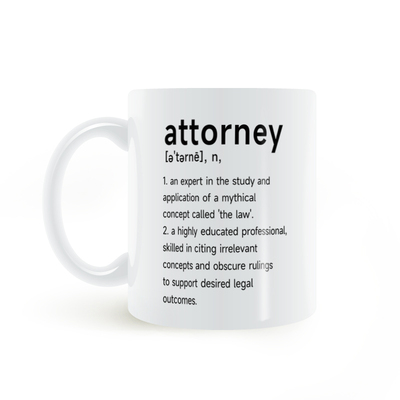 Definition of attorney mug 诉讼律师的定义 杯子陶瓷水杯咖啡杯