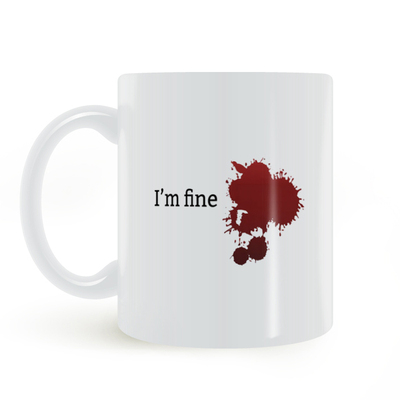 I'm Fine mug 我很好 自我安慰美式搞笑新奇讽刺 马克杯