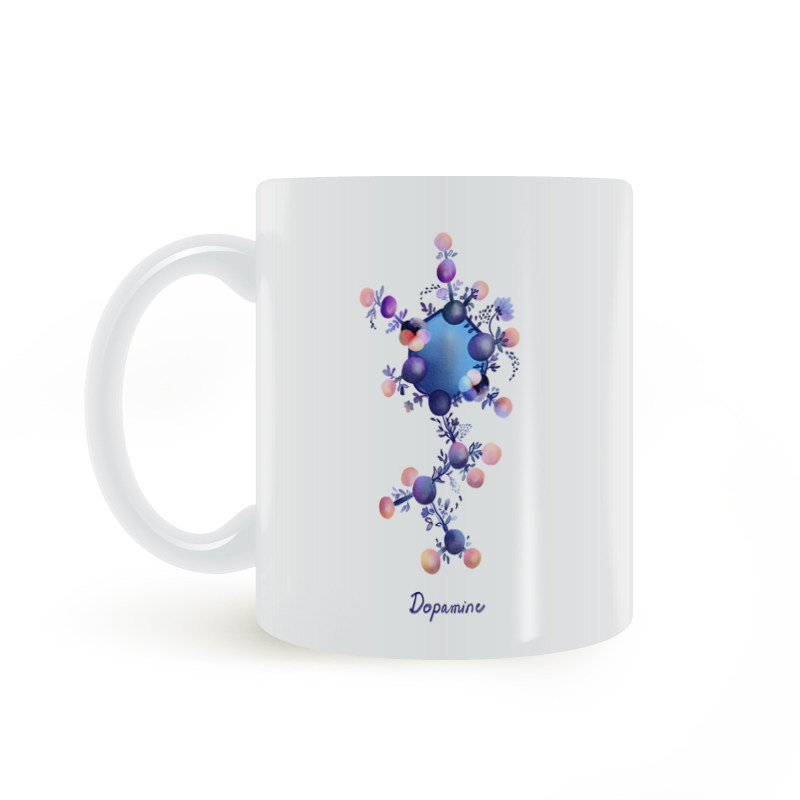 dopamine mug 大脑多巴胺的化学元素结构式 马克杯