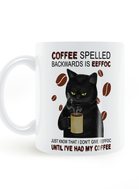 Coffee Spelled Backwards Is Eeffoc Mug向后拼写的咖啡马克杯