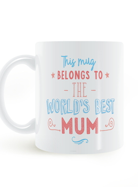 Best mum mug母亲节生日礼物妈妈马克杯陶瓷水杯送礼白杯子