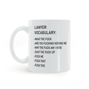 马克杯水杯陶瓷杯 词汇口头禅 LAWYER VOCABULARY律师