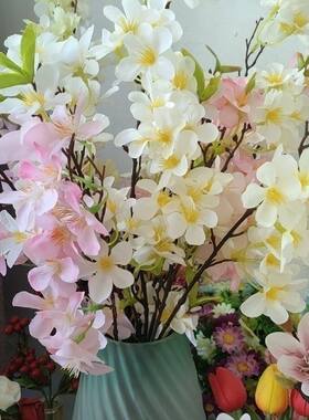 仿真杏花多色绢花仿真花梨花室内装饰品餐桌客厅塑料盆景摆件古风