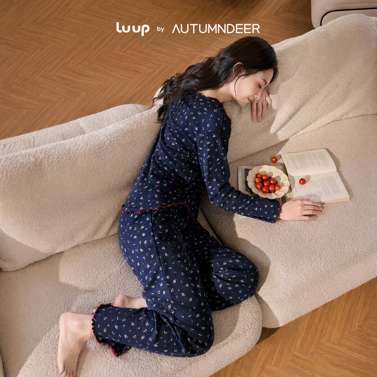 秋鹿luup甜甜香睡纯棉女睡衣套装图片