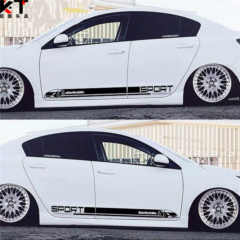 个性划痕刮痕遮挡侧裙汽车贴纸