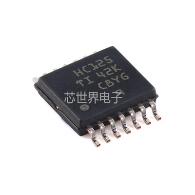 集成电路 贴片SN74HC125PWR 封装TSSOP-14 四路总线缓冲门芯片ic