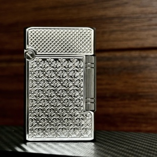 凌穹–名士w宽版不锈钢侧滑点火机械煤油打火机克罗送礼收藏男士