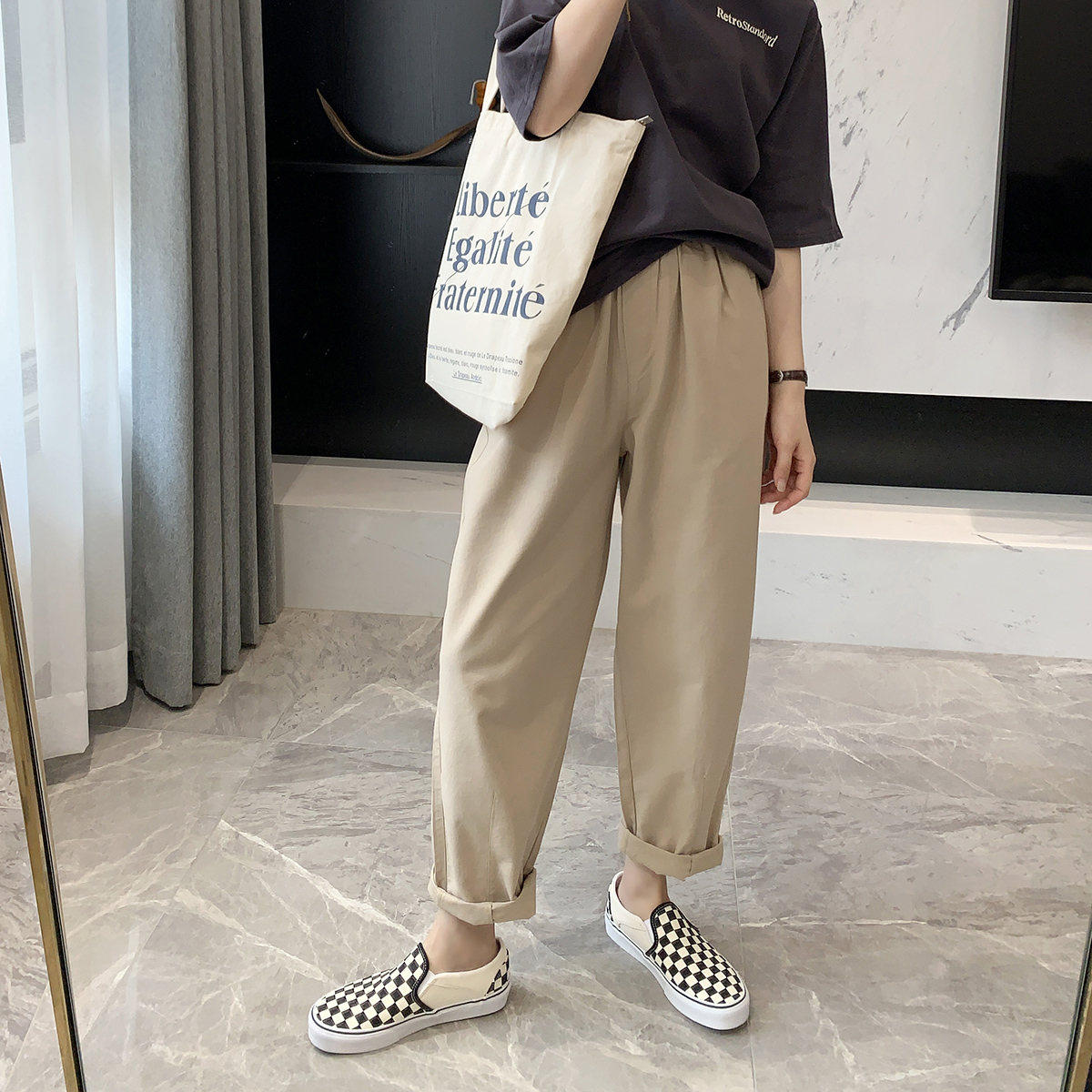 大码女装微胖妹妹mm休闲阔腿2021夏季薄款宽松显瘦老爹裤子200斤,女装/女士精品,大码裤装,淘宝优惠券,粉丝福利购,淘宝优惠卷