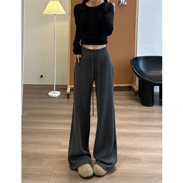 宽松bf慵懒风运动裤女秋冬加绒今年流行糯米裤大码胖mm显瘦休闲裤