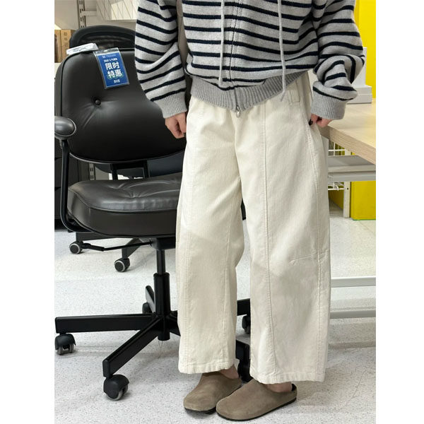 日系复古灯芯绒九分阔腿裤女冬季加绒奶奶裤大码胖mm宽松显瘦裤子,女装/女士精品,大码裤装,淘宝优惠券,粉丝福利购,淘宝优惠卷