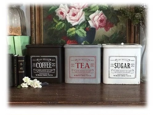 美式乡村复古收纳盒咖啡茶包糖果收纳罐咖啡厅铁艺储物盒摆件